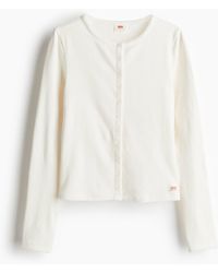 H&M - Dry Goods Pointelle Ls Gardenia - Lyst