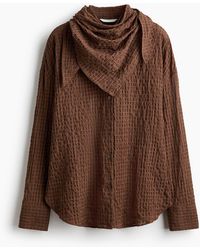 H&M - Chemise en seersucker avec foulard - Lyst