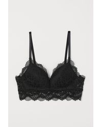 H&M Non-wired Push-up Bralette - Black