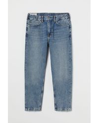 H&M Relaxed Tapered Pull-on Jeans - Blue