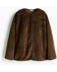H&M - Jacke aus Teddyfleece - Lyst