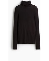 H&M - Top col roulé en laine - Lyst