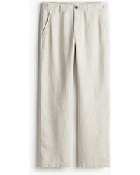 H&M - Hose aus Leinen in Relaxed Fit - Lyst
