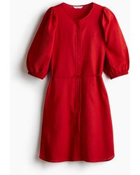 H&M - Kleid aus Leinenmix - Lyst