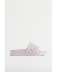 H&M Leather Chunky Platform Sandals in White | Lyst Australia