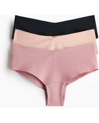 H&M - Set Van 3 No-show Slips Met Lycra - Lyst