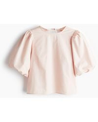 H&M - Bluse mit Puffärmeln - Lyst
