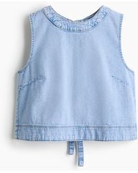 H&M - Denim Open-backtop - Lyst