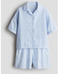 H&M - Pyjama En Popeline De Coton - Lyst