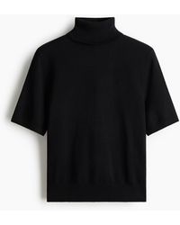 H&M - Fijngebreide Top Met Col - Lyst