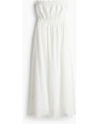 H&M - Bandeau-Kleid aus Baumwolle - Lyst