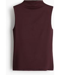 H&M - Turtleneck-Top aus Mikrofaser - Lyst