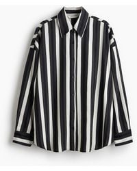 H&M - Oversized Hemdbluse aus Dobby-Stoff - Lyst