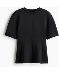 H&M - Peplumtop Van Scuba - Lyst