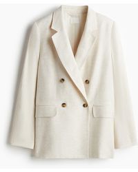 H&M - Blazer aus Leinenmix - Lyst