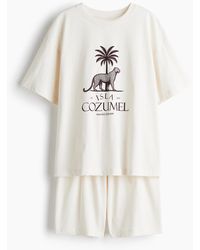 H&M - Bedruckter Pyjama - Lyst