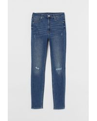 H&M Curvy High Waist Jeggings - Blau