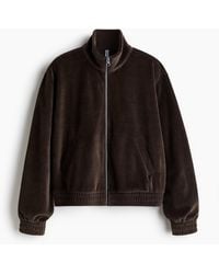 H&M - Jacke aus Velours mit Reissverschluss - Lyst