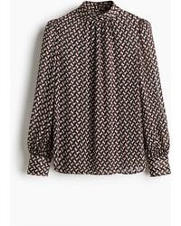 H&M - Bluse mit Stehkragen - Lyst