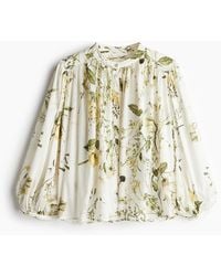 H&M - Bluse mit Ballonärmeln - Lyst