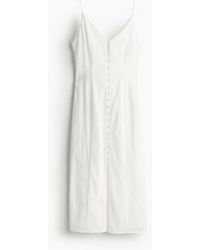 H&M - Kleid mit Knopfleiste und Broderie Anglaise - Lyst