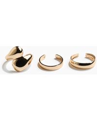 H&M - 3-pack metal toe rings - Lyst
