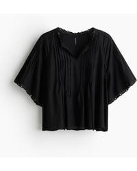 H&M - Bluse mit Biesen - Lyst