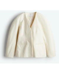 H&M - Blazer Sans Col En Twill - Lyst