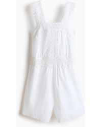 H&M - MAMA Kurzer Jumpsuit aus Baumwolle mit Spitze - Lyst