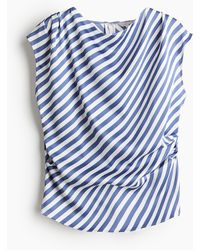 H&M - Gedrapeerde Satijnen Top - Lyst