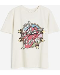 H&M - T-Shirt mit Motiv - Lyst