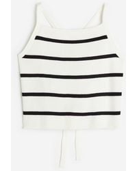 H&M - Ribgebreide Open-backtop - Lyst