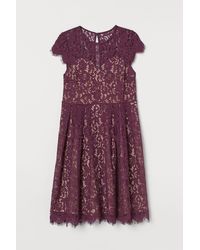 H&M + Kanten Midi-jurk - Rood