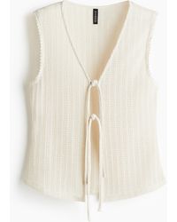 H&M - Stricktop zum Binden - Lyst