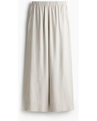 H&M - Weite Hose aus Leinenmix - Lyst