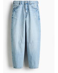 H&M - Barrel High Waist Ankle Jeans - Lyst