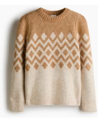 H&M - Jacquardgebreide Trui - Lyst
