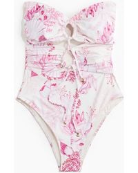 H&M - Badeanzug mit wattierten Cups und High Leg - Lyst
