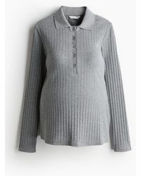 H&M - MAMA Geripptes Poloshirt - Lyst