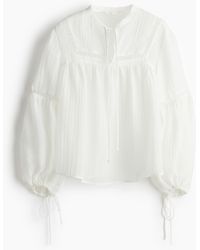 H&M - Bluse mit Spitzeneinsätzen - Lyst