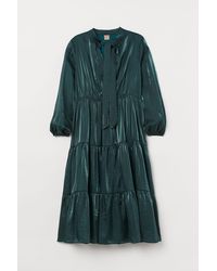 H&M + Midi-jurk - Groen