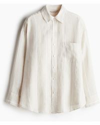 H&M - Oversized Hemdbluse aus Leinen - Lyst