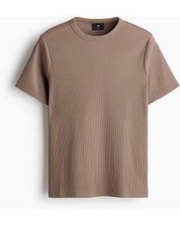 H&M - Geribd T-shirt - Lyst