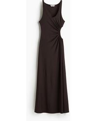 H&M - Drapiertes Kleid mit Cut-out - Lyst