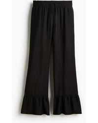 H&M - Hose mit Volantbesatz und Kordelzug - Lyst