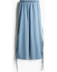 H&M - Pantalon avec taille élastique et liens à nouer - Lyst