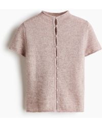 H&M - Feinstrick-Cardigan mit Kurzarm - Lyst