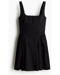 H&M - Robe en popeline de coton avec dos ouvert - Lyst