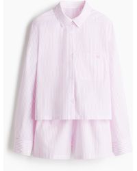 H&M - Pyjama aus Popeline - Lyst