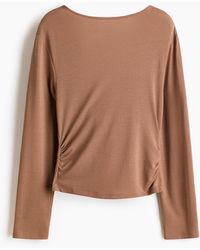 H&M - Tricot Top Met Watervaldecolleté Achter - Lyst